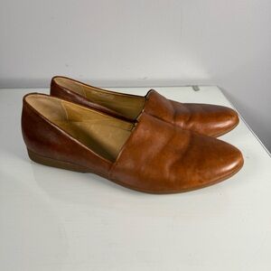 Dansko Womens Sz 39
*8.5-9 Larisa Milled Saddle Slip On Flat Shoes Loafers Brown